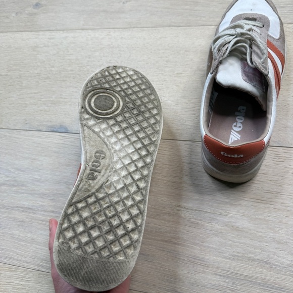 Gola Grandslam Pure White and Coral Sneakers - Picture 5 of 9